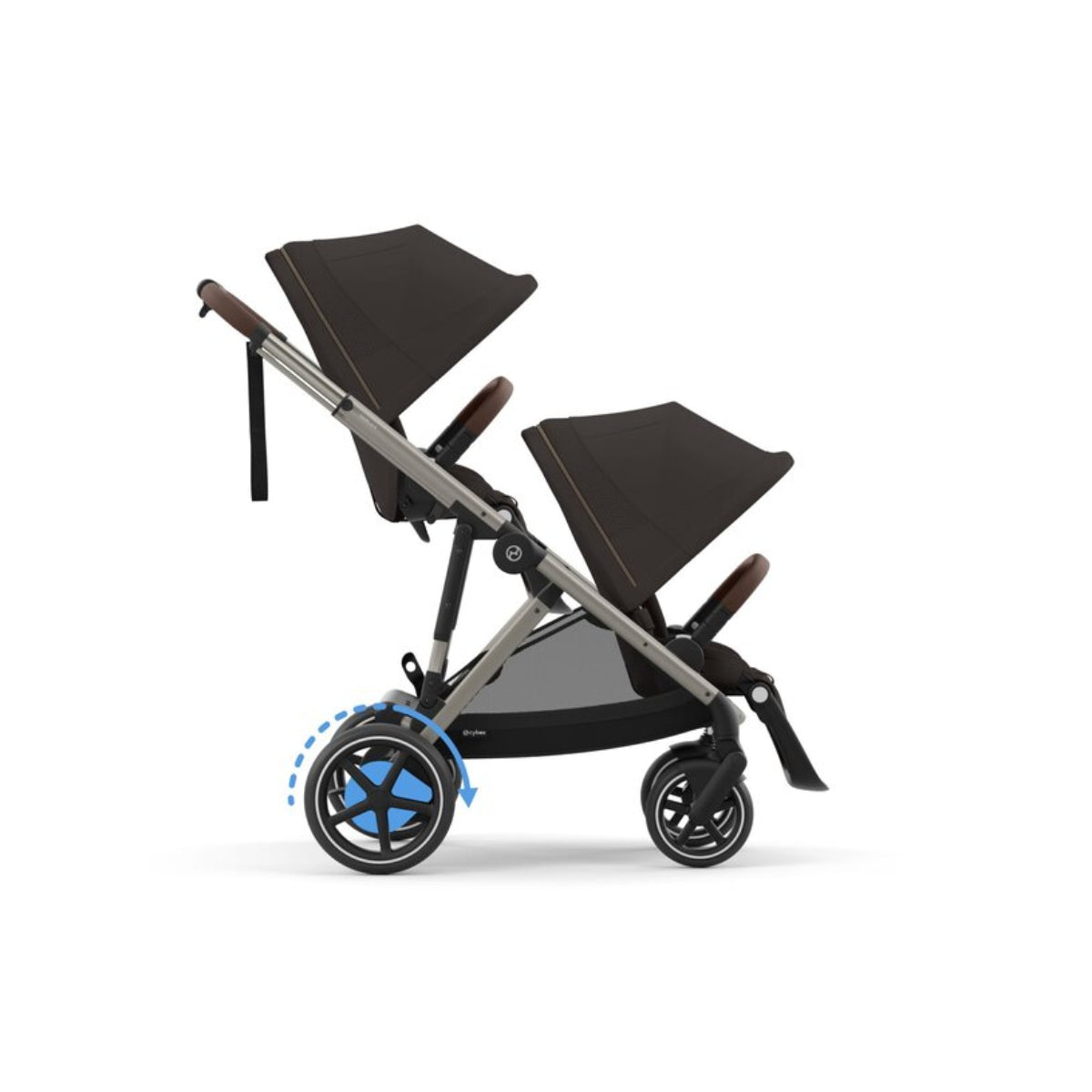 Cybex E - Gazelle S Stroller - Taupe Frame/ Chocolate Brown - 20 Plus Configurations